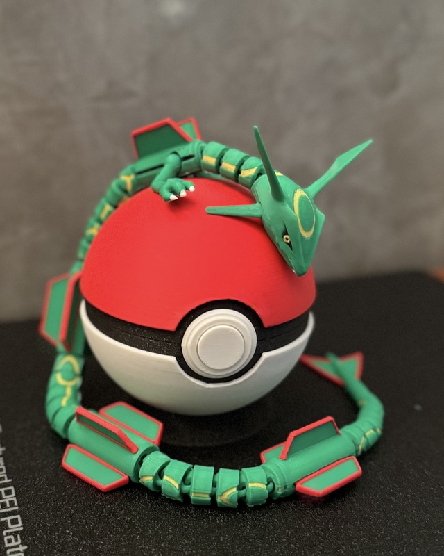 Poseable Rayquaza Pokemon - 3D Printed for Collectors 